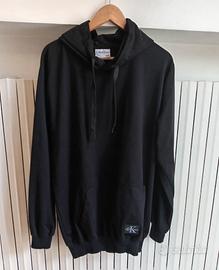 Felpa nera con cappuccio. Kelvin Klein. XL