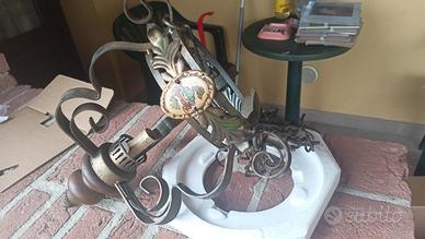 lampadario ferro battuto