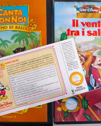 Lotto 2 VHS Disney + Rara Cartolina 1993 (CIB/Set)