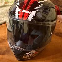 Casco integrale CGM grafica rossa/nera