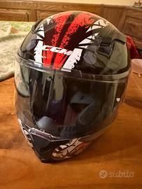 Casco integrale CGM grafica rossa/nera