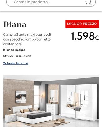 Camera matrimoniale senza letto