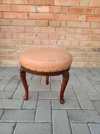 Pouf vintage anni '50 in legno 