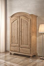 Armadio 2 porte 2 cassetti abete