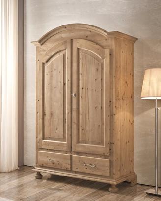 Armadio 2 porte 2 cassetti abete