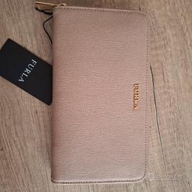 Portafoglio/borsello da donna beige cipria
