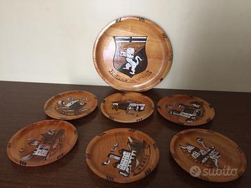 6 sottobicchieri ed 1 sottobottiglia