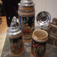 Boccale birra Steinkrug vintage  3 pz