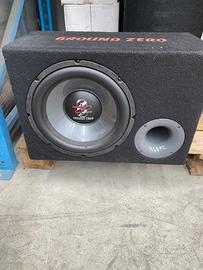 GROUNDZERO subwoofer, amplificatore + cavi