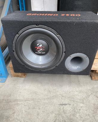 GROUNDZERO subwoofer, amplificatore + cavi