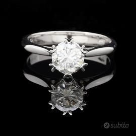 SOLITARIO ANELLO LOVE ORO 18 KT BRILLANTE 0.98 CT