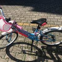 Bici da bimba misura 20 con cestino portaoggetti