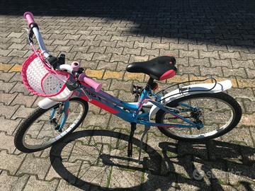 Bici da bimba misura 20 con cestino portaoggetti