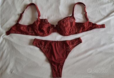 completo intimo bordeaux taglia 42 - 75/coppa C