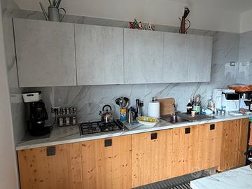 Cucina completa 380+120 cm in vero legno di pino