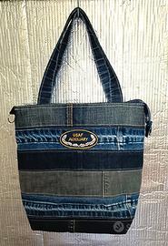 Borsa in tessuto jeans artigianale