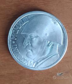 Italia - 20 Lire 1928 Mussolini 1943 - Argento-