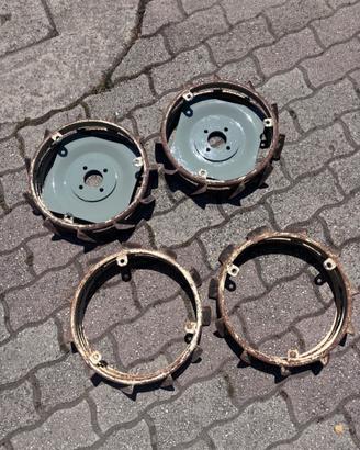 Ruote in ferro doppie per Motocoltivatore