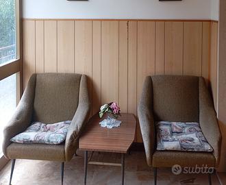 Coppia poltrone vintage + tavolino