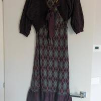 Abito foderato + coprispalle lana merino Aniye By