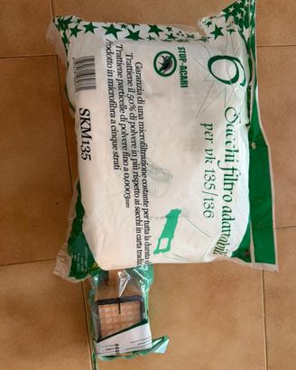 10 Filtri Sacchetto Folletto VK 135/136 + Filtro