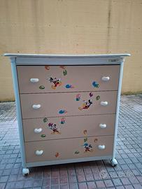 cassettiera, fasciatoio, vasca da bagno neonato