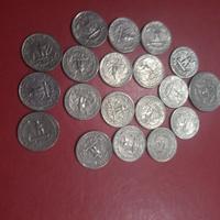 lotto  di 19   monete americane