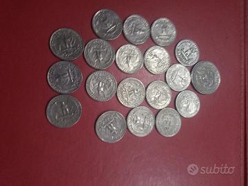 lotto  di 19   monete americane