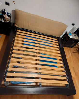 Letto matrimoniale tipo futon colore wenge