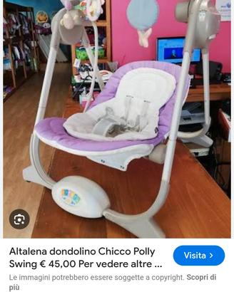 dondolo altalena chicco polly swing bambina