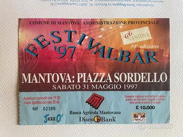 Biglietto concerto Festivalbar 97 da collezionista