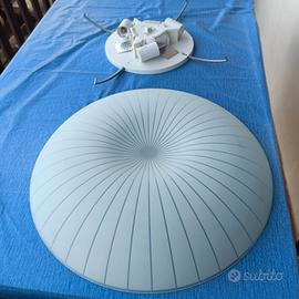 plafoniera in vetro bianco 