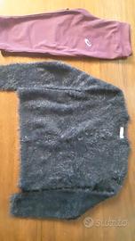 leggins e golfino bambina 8/10 anni