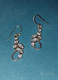 orecchini in argento e topazi azzurri