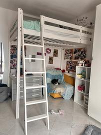 letto una piazza e mezza soppalco