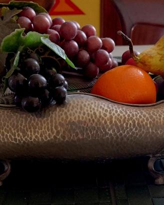 Portafrutta in peltro