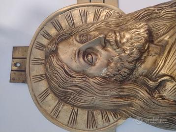 Crocifisso antico di ottone