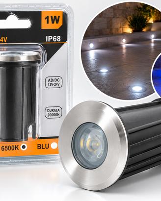 10 Segnapasso LED da Incasso IP68 1W 12/24V