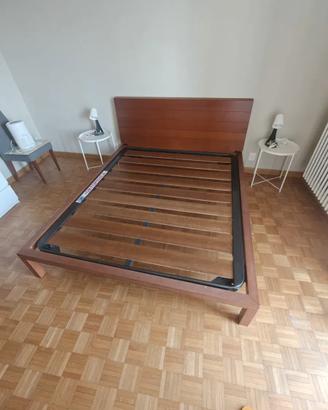 Letto matrimoniale legno con rete Ortopedica