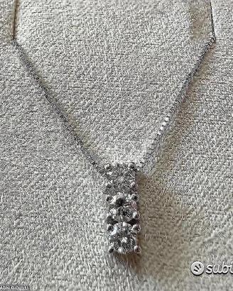 COLLANA TRILOGY ORO 18kt. CON DIAMANTI NATURALI