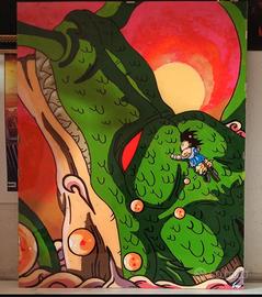 dragon ball gt Goku e il dragon shenron disegno