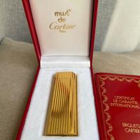 Accendino Cartier originale placcato oro con scato