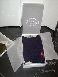 Vestaglia grigio perla uomo invernale cachemire la