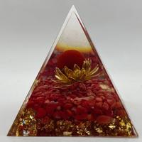 Piramide Orgonite Loto Corallo Bambù