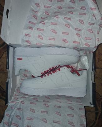 Scarpe Air Force 1 Nike Supreme Bianche