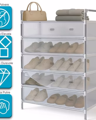 Organizzatore scarpe Mulin 6 ripiani 
