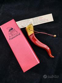 Corno napoletano fatto a mano ceramica e oro