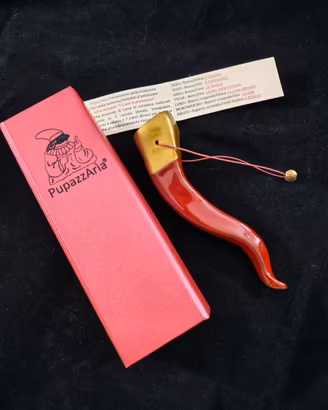 Corno napoletano fatto a mano ceramica e oro