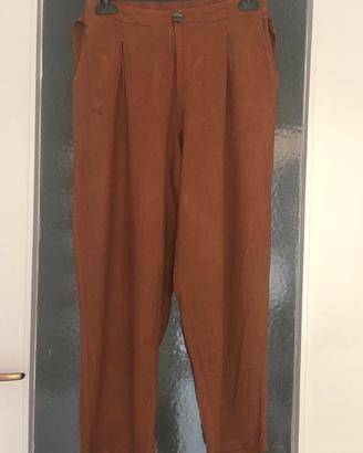 Pantaloni donna VERDISSIMA lino e viscosa - Tg S