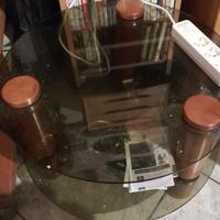 Tavolino da salotto elegante in doppio vetro 60x60